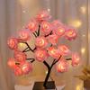New Exquisite USB Powered Gorgeous Rose Flower Tree Lights with 24 LED Bulbs - Ideal Table Lamp Decoration for Christmas Parties