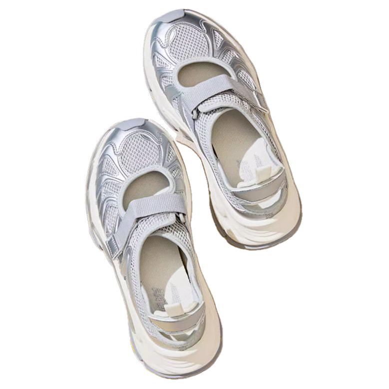 Anta Star Moon Comfortable Versatile Wear-Resistant Height-Increasing Low-Top Casual Shoes Women Casual Shoes Silver 922528501-1