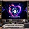 Wall Hanging Tapestry Custom NameMillwall FC Pattern Personalized Printed Fabric Wall Decor