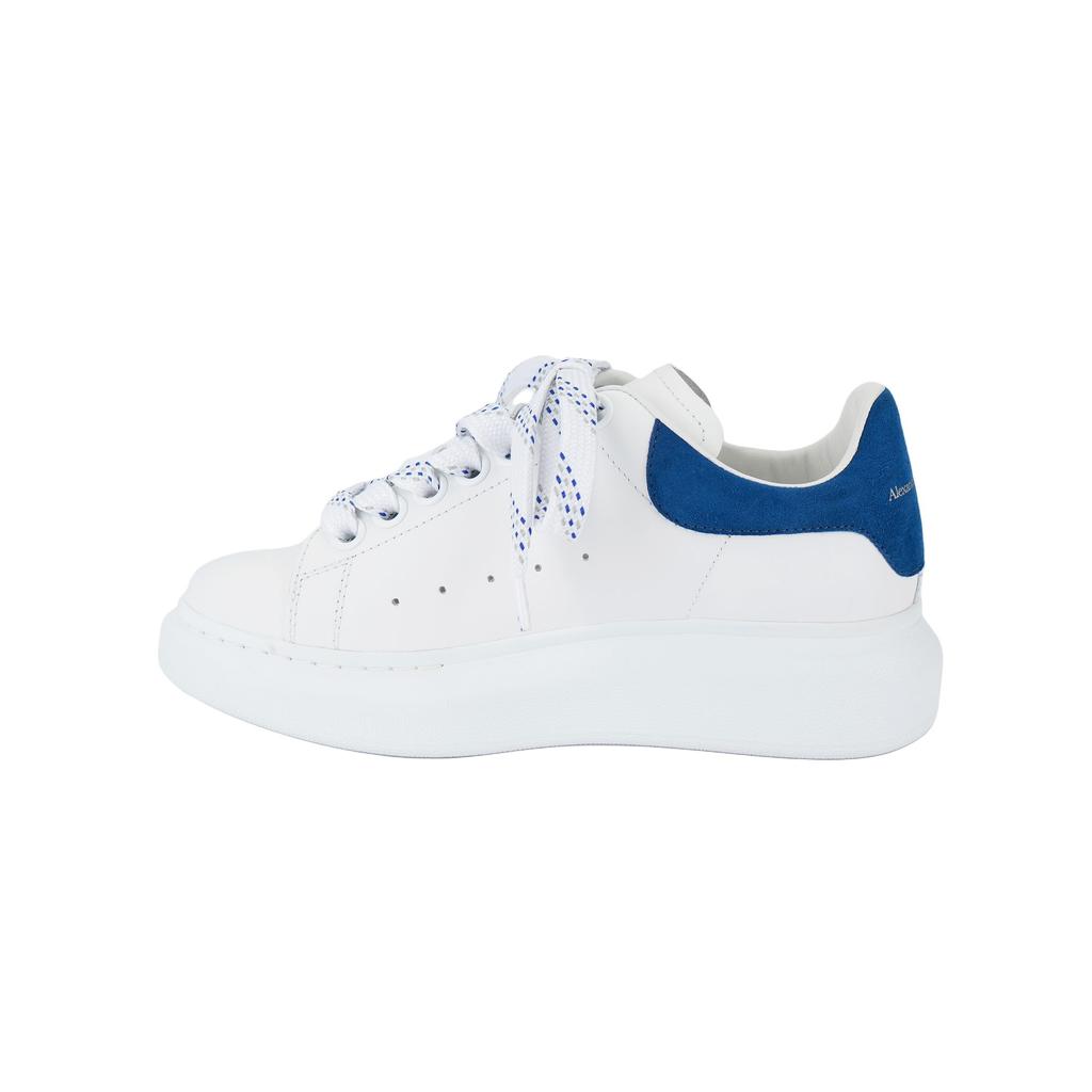 Alexander Mcqueen Oversized Sneaker Smooth Calfskin Low Top Casual Shoes Women's White Blue 553770WHGP79086