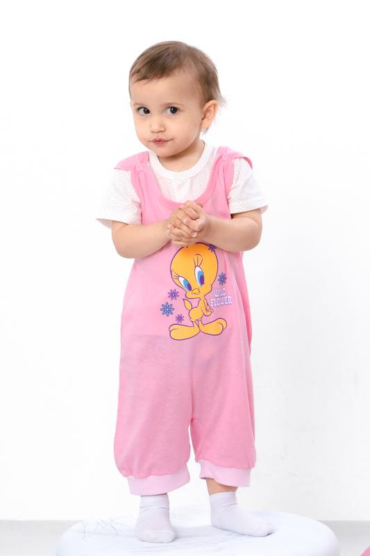 

Комплект дитячого одягу для дівчинки – Принт TWEETY, Бавовняна футболка та рожевий ромпер, Літо, 5018-002-33-5 HC 62 бейкер miller рожевий колір