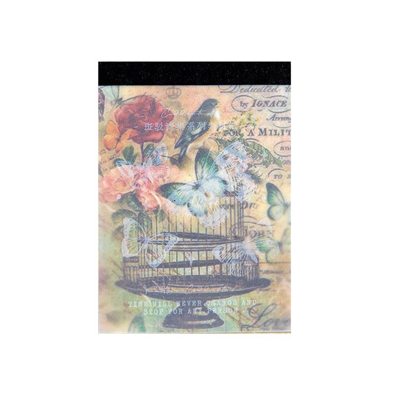 100 Sheets Vintage Base Material Collage Decor Paper, Large Capacity Art Retro Journal Background Paper