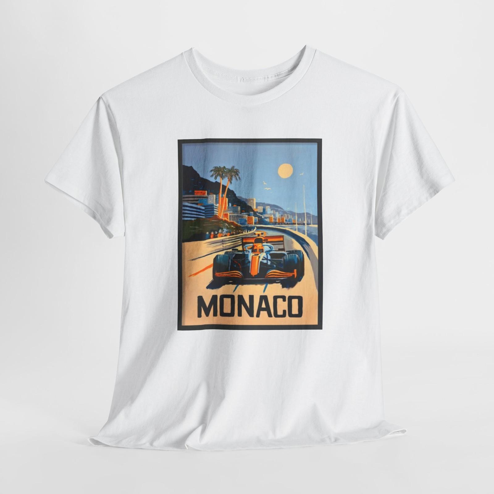 Monaco Grand Prix Formula One Poster T-Shirt Mens Womens Tees Top, Racing Fan Apparel, Grand Prix 4XL