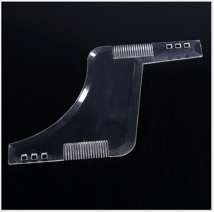Men's Beard & Sideburn Styling Comb with Brush and Trimming Template