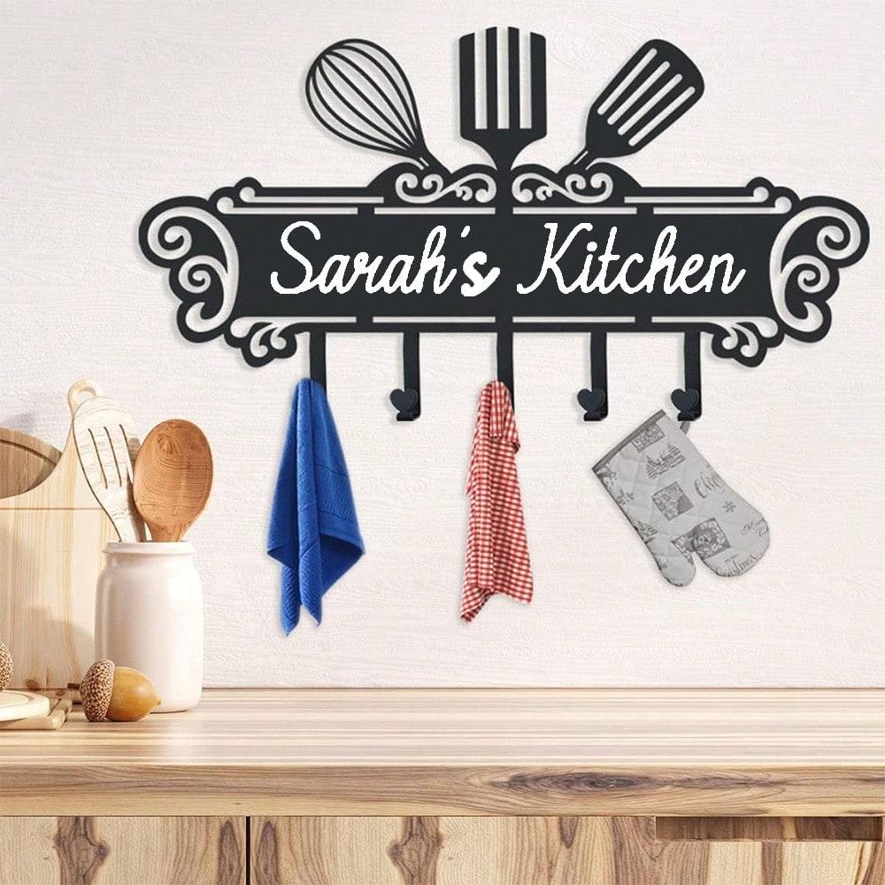 Custom Metal Wall Hook Key Holder for Kitchen, Mother's Day Gift for Grandma, Farmhouse Decor