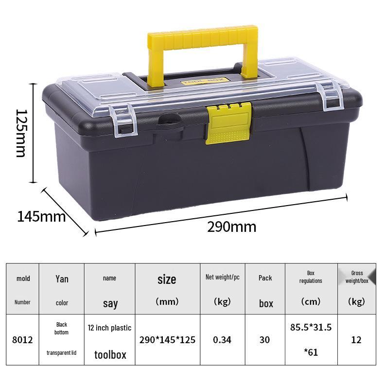 Dual-Handle Folding Metal Toolbox for Car and Auto Repair