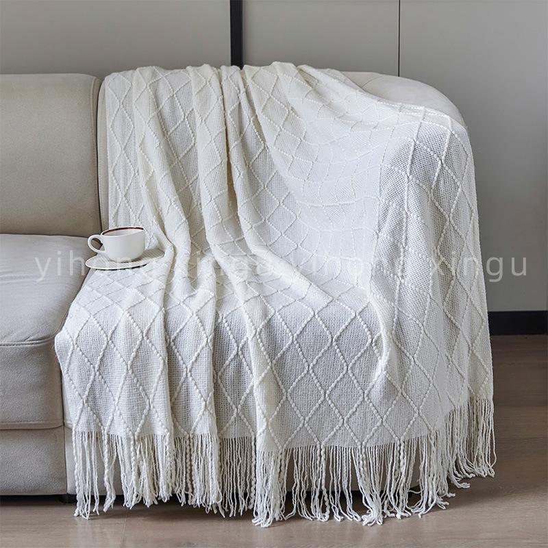 Decorative Bed Runner & Knit Throw Blanket for Home, Office, Sofa, or Nap