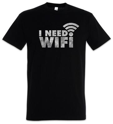 Potřebuji Wifi Pánské Tričko Smartphone Mobilní Telefon Internet Závislý Závislák Smombie