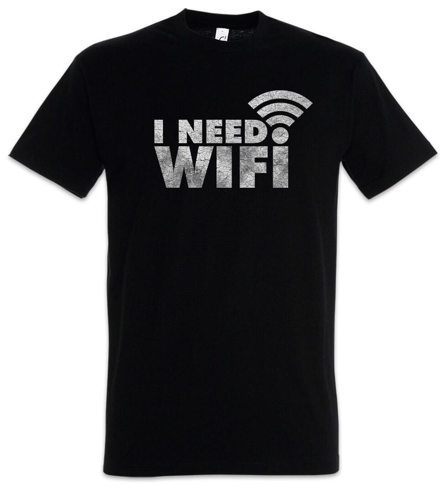 

I Need Wifi Mens T-Shirt Smartphone Mobile Phone Internet Addicted Addict Smombie S