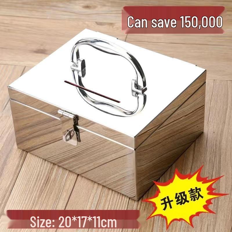 Extra Thick 304 Stainless Steel Password Money Bank Safe