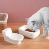 Protects Cervical Spine Ceramic Cat Bowl Toilet Shape Pet Food Basin  Drinking Water