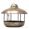 Outdoor Hanging Bird Feeder Metal Classic Minimalist Suet Seed Dispenser Small To Medium Birds