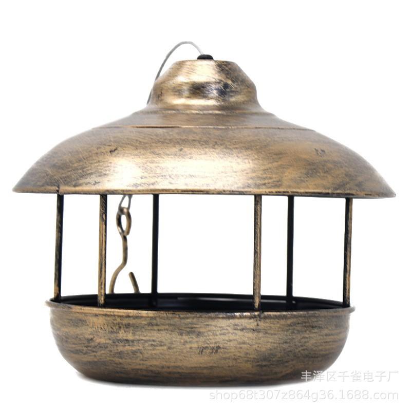 Outdoor Hanging Bird Feeder Metal Classic Minimalist Suet Seed Dispenser Small To Medium Birds
