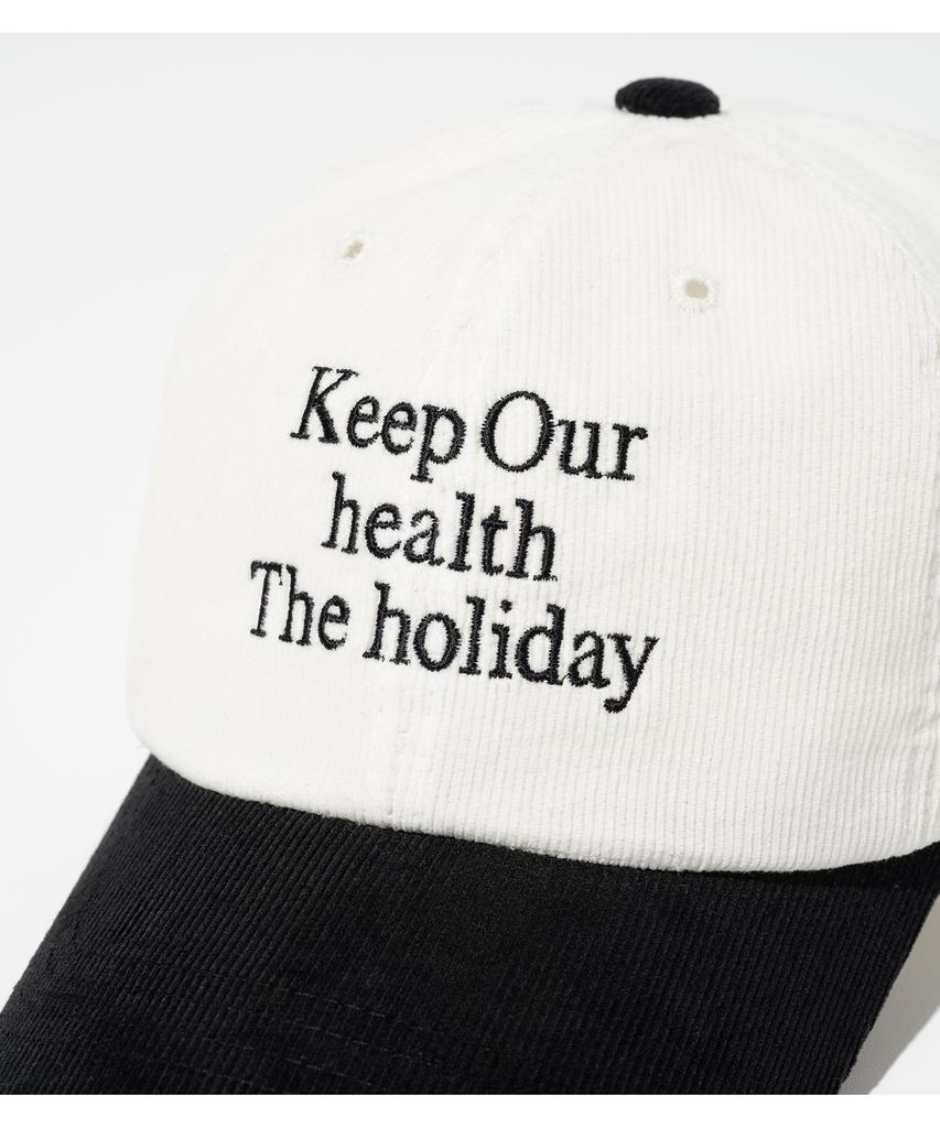 MILLO ARCHIVE Holiday Corduroy Ball Cap [White Black]