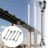 Professional Stainless Steel Jaw Turnbuckles 5Pcs Weather Resistant Elastic Regulator For Tent Anchoring Rope Tightening