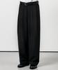 WHOLOVESART [Summer Fabric Added] Double-Pleat Wide Slacks Black