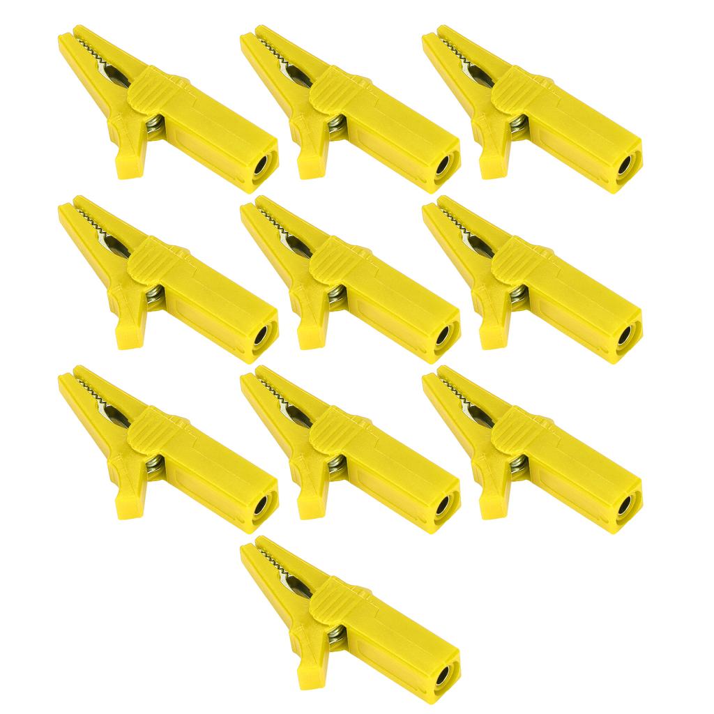 10PCS Battery Safety Clamp 4mm Banana Jack Rear Brass Nickel Plated Full Protection for Ships RVs