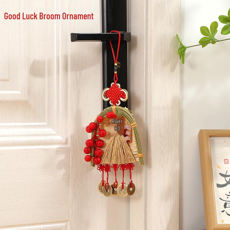 Chinese Knot Gourd Fu Broom Door Pendant - New Home Decoration & Housewarming Gift 2025