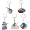 Cute 2D Flat Acrylic Playful Yarn Ball Pattern Keychain - Durable Key Ring for Knitters, Perfect Gift for Car Home Bag Backpack Keys