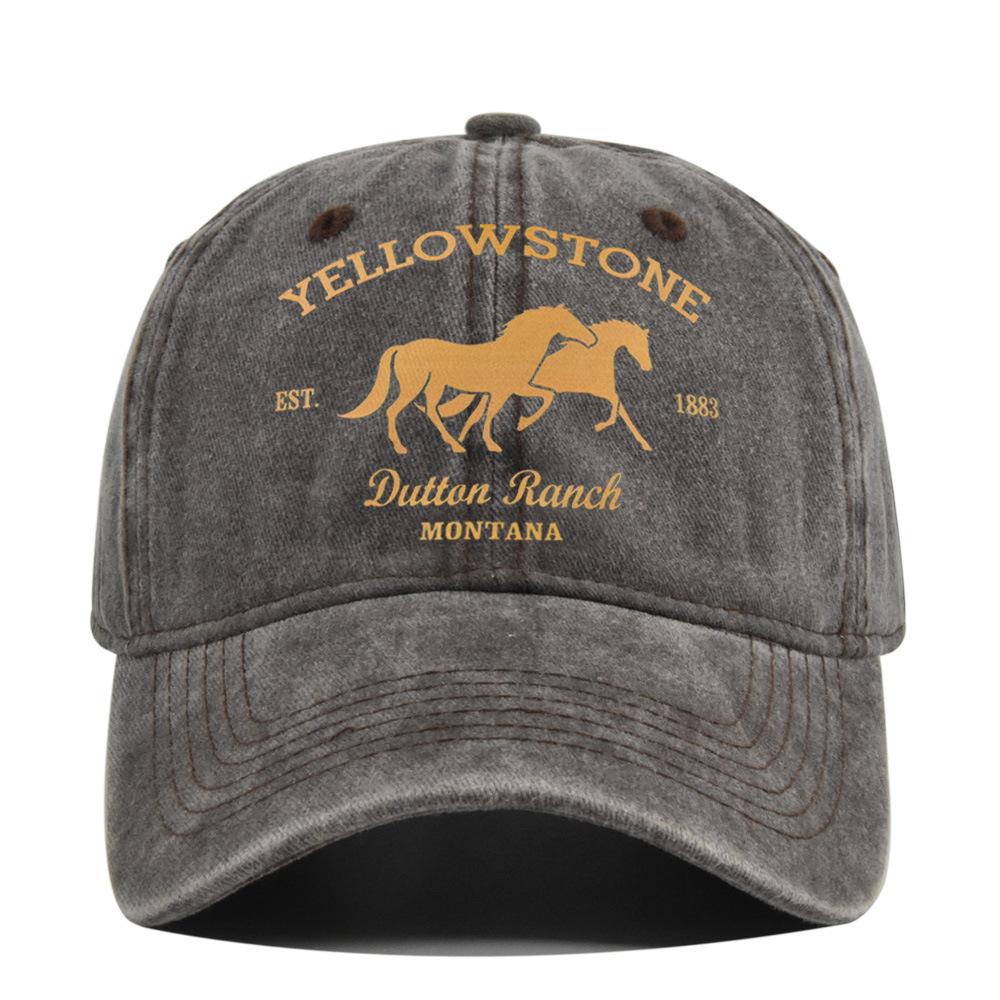 

Park National Yellowstone Graffiti Horse Print Baseball Cap Cotton Hat Sunshade Coffee
