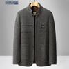 ROMON Men's Casual Wool-Blend Stand-Collar Jacket