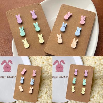 3 STÜCK Osterhasen Ohrringe, Frühlingsohrringe Acryl Ostergeschenk Frühlingsschmuck Hasenohrringe