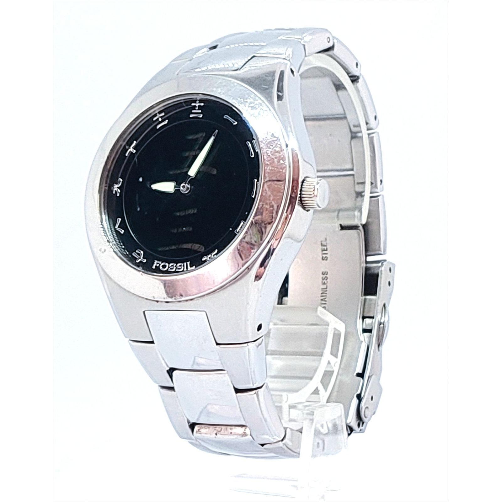 Used Rare item in operation FOSSIL BIG TIC Fossil Digital Ana Kanji Watch (3186)