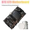 BTC Mining Motherboard BTC79X5 V1.0 LGA 2011 DDR3 Supports 32G 60mm Pitch Support RTX3060 Graphics Card for BTC Miner
