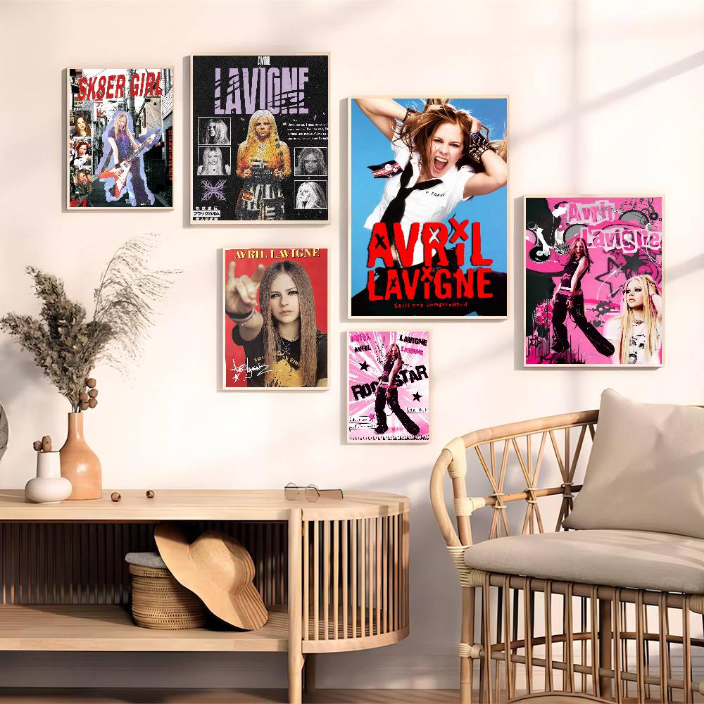 A-Avril Singer R-Ramona Lavigne Film Klebrige Poster Retro Kraftpapier Aufkleber DIY Zimmer Bar Café Ästhetische Kunst Wandmalerei