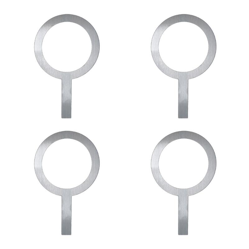 

Set of 4 Heat Resistant Rings Beverage Accessory Stainless Steel Texture Modern Drink Rings Suitable for Coffee and Milk 1
