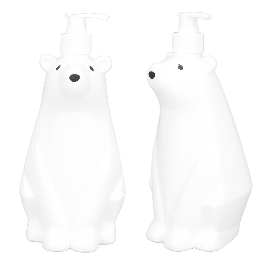Shampoo Dispenser White Bear Style Pump Type PP PE Widely Used Shower Bottles for Bathroom Washroom