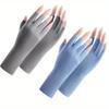 1 Pair Fingerless Gloves Summer Sunscreen Protection Multicolor Gloves Woman Driving Gloves Stretch Female Touchscreen