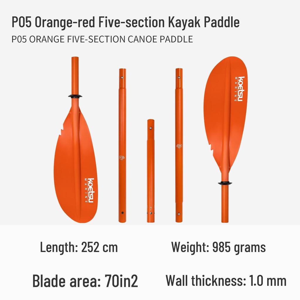 KOETSU Surf Paddleboard Dual-Use Aluminum Paddle: Single/Double Head Kayak & Paddleboard Paddle