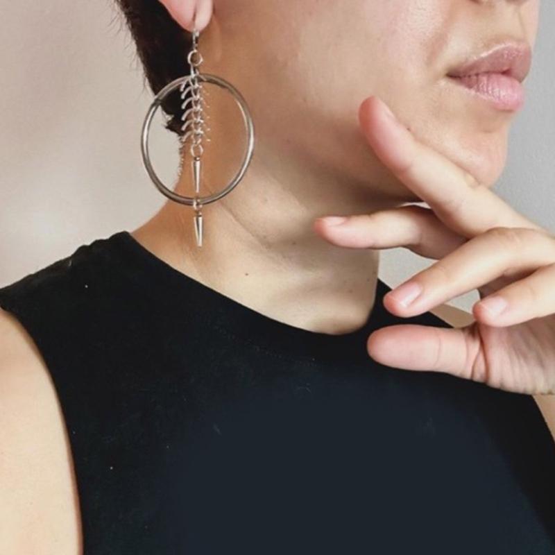 Unique and Stylish Circle Ear Rings Delicate Circle Pendant Earrings Dainty Ear Pendant for Daily Wear Dates Parties