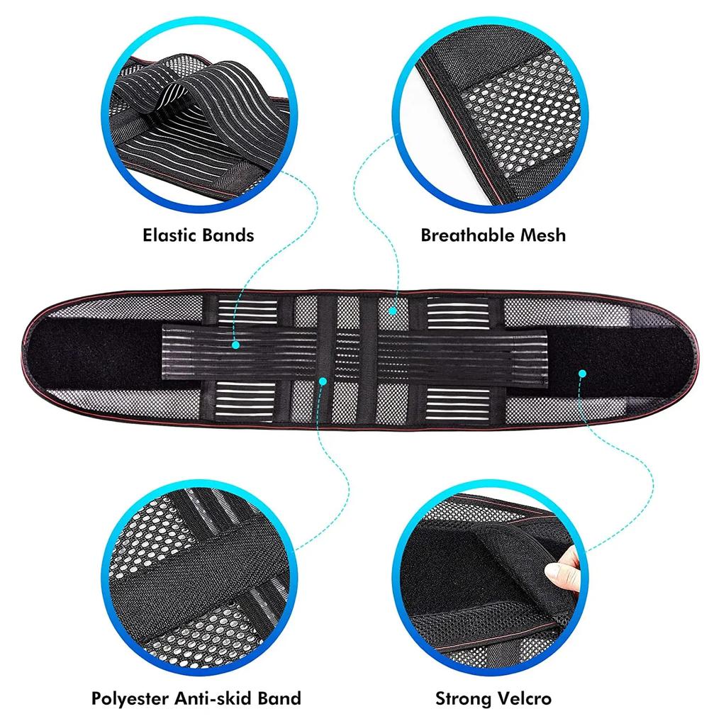 Lumbar Support Back Brace for Lower Back PainBack Brace for Men and WomenBack Support Belt with Dual Adjustable Straps