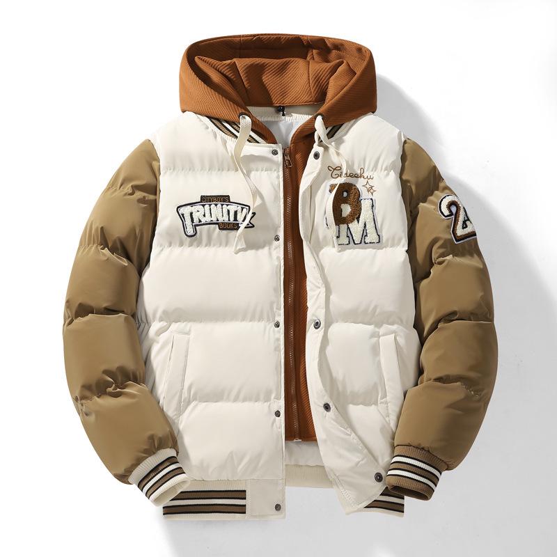 Men's Thickened Detachable Two-Piece Winter Cotton Jacket - Casual, Warm & Loose Couple Style