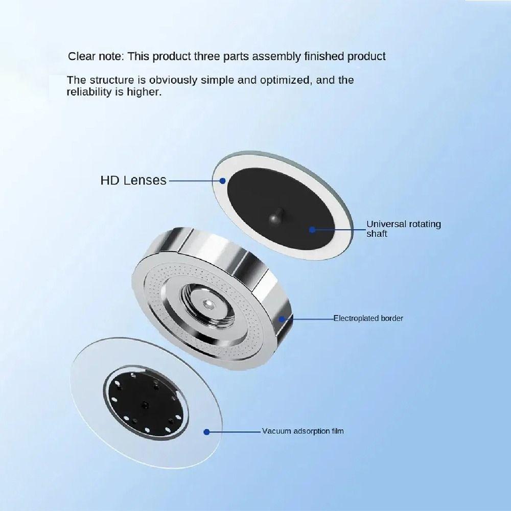 1 Pair 360 Degree Rotation Car Auxiliary Rearview Mirror Waterproof Adjustable Blind Spot Mirror Suction Cup Reflector