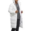 Adidas Alphabet Logo Print Hooded Medium Length Down Jacket Unisex Outerwear White HZ2600