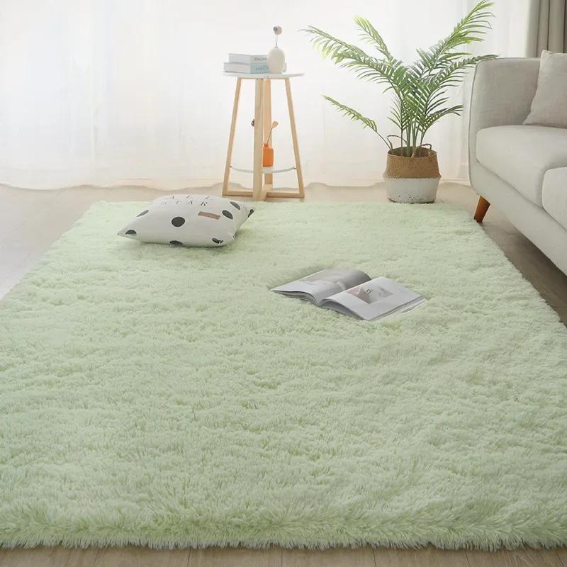 

Soft Rugs for Bedroom Large Carpet for Living Room Fluffy Hall Sofa Area Rug Carpets Room Decor Plush Rugs for Children Play Mat 40x60cm темно-зелений колір