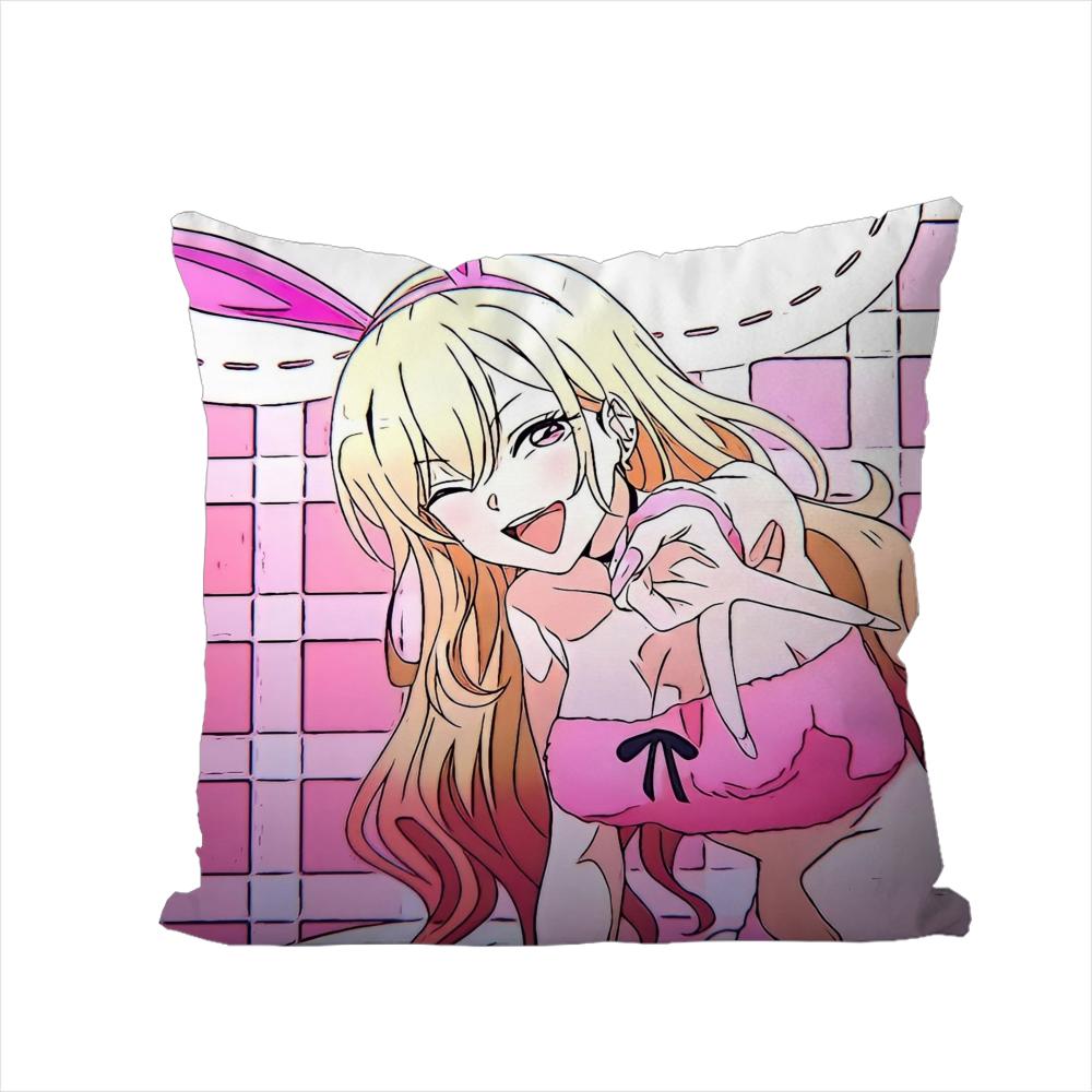 Kitagawa Marin Pillow Case For Car Sofa Decorative Home Doublesided Print Plush Square Throw Pillow Cushion Cover