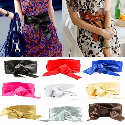 Široké Pásky Doplňky Mašle Kůže Dropshipping 10 Barev Vysoká Kvalita 1ks Nadměrná Délka Ručně vyráběné