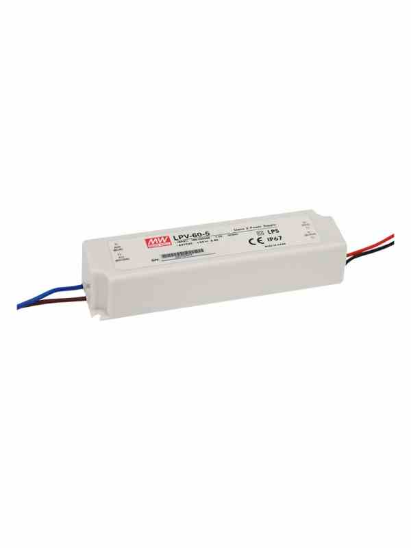 Mean Well Lpv-60-12 Zasilacz Impulsowy; Led; 60W; 12V; 5A; 90-264Vac; 127-370Vdc; Ip67