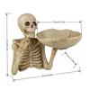 Halloween Candy Dish Skull Bowl Candy Box Resin Skeleton Candy Dishes Snack Tray Innovative Tabletop Storage Box for Decoration