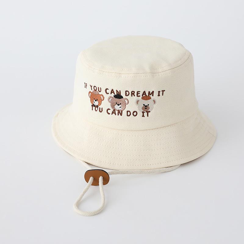 Kids' Cartoon Cute Bucket Hat - Spring/Autumn Sun Protection for Boys & Girls, Korean Style