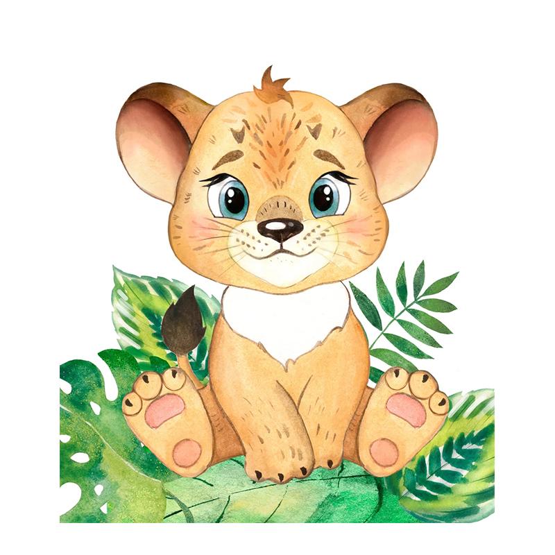 

C178 #зеленые растения и животные стикер на стену детская комната фон украшение дома настенная роспись обои для гостиной забавная наклейка D-28.4x30cm-PET