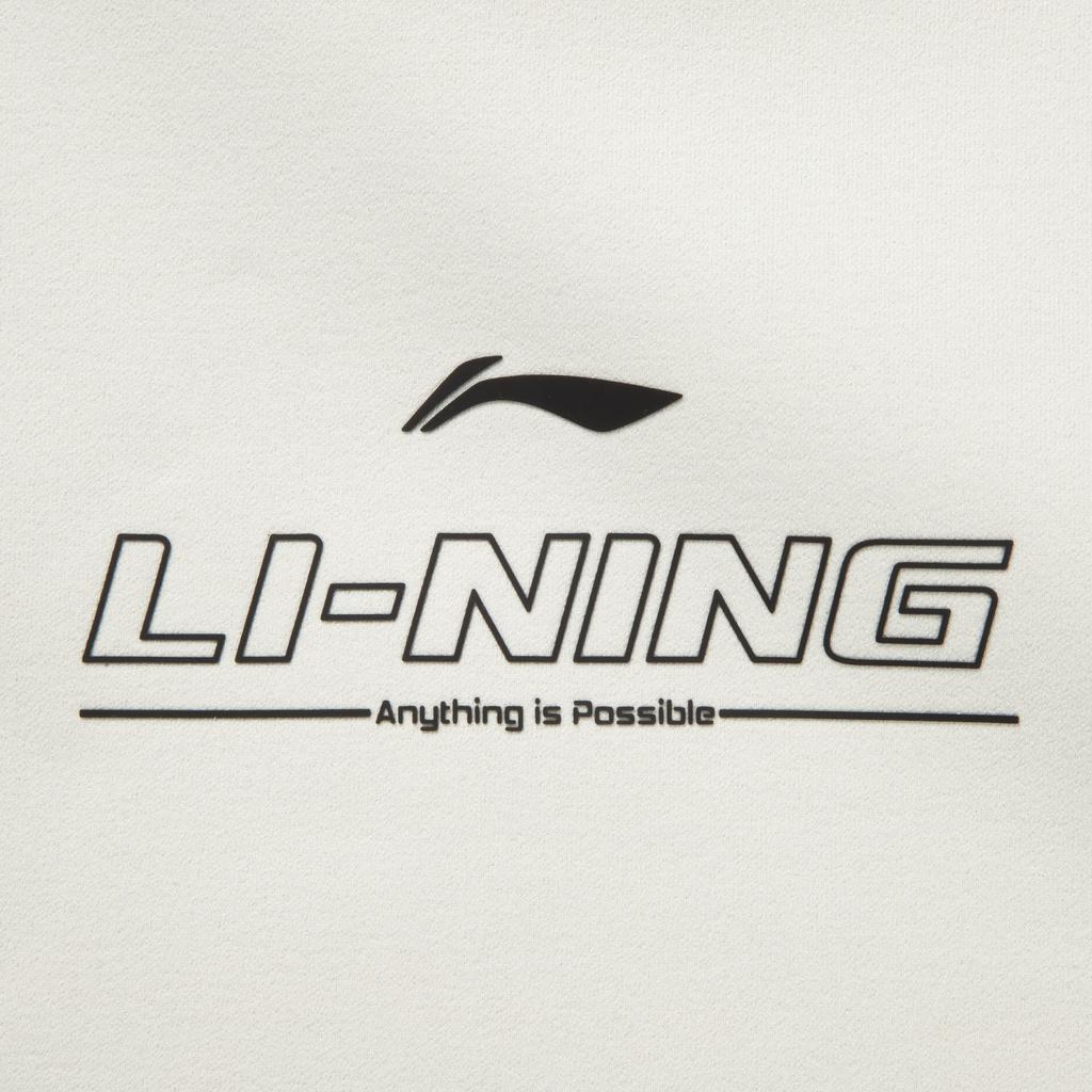 Li Ning Fitness Series Fleece Lined Warm Round Neck Sports Casual Letter Sweatshirt Men Sweatshirt AWDV973-1