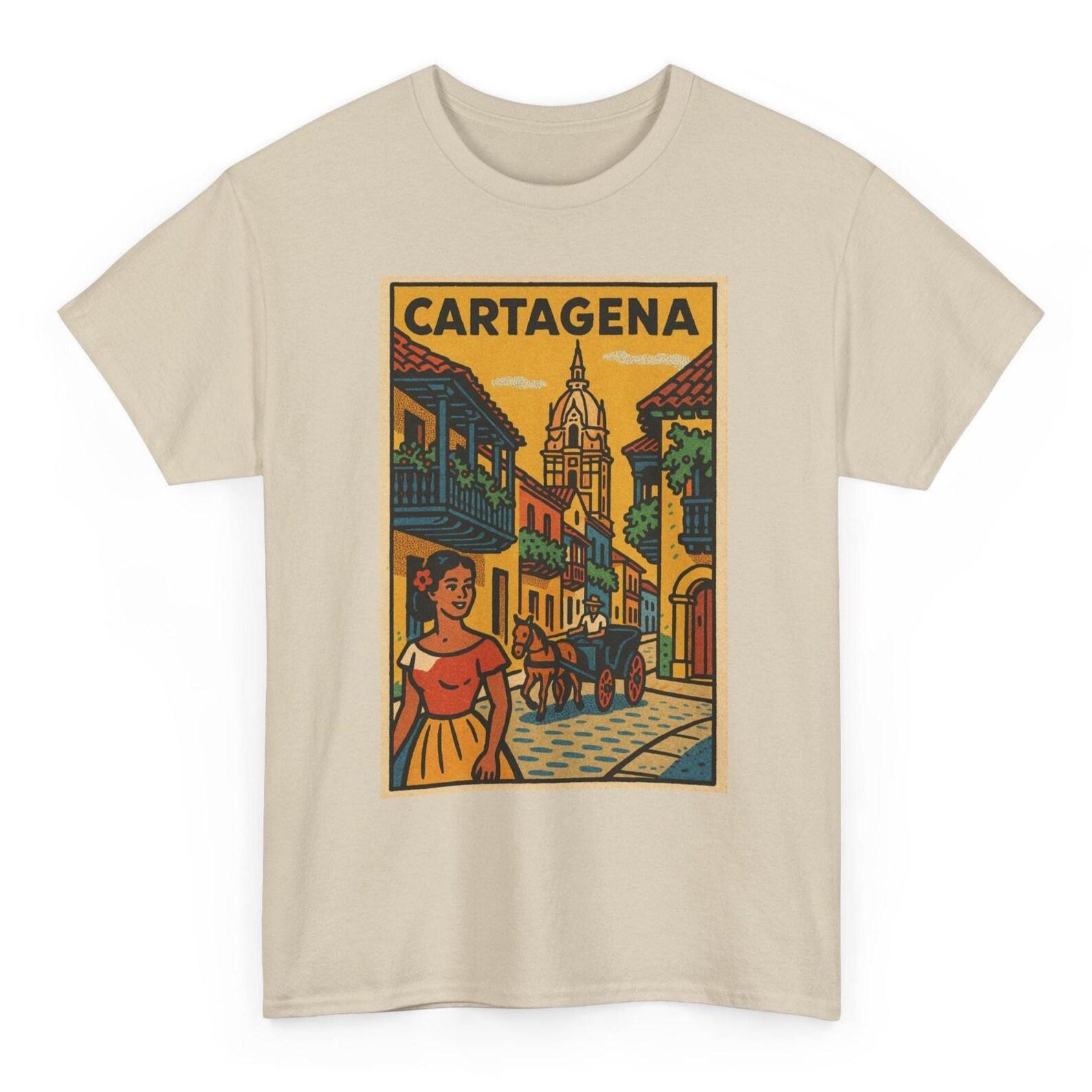 Cartagena T-Shirt Unisex: Retro Colombia Tee 4XL