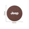 Heat Insulation Genuine Leather Car Cup Holder Coaster with Jeep Logo for Renegade Wrangler Grand Cherokee Auto Accessory ALP1