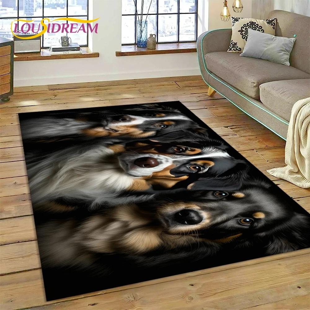 3D-Teppich mit süßem Hund, Samojede, Chihuahua, Husky, Koki, Cartoon-Teppich für Wohnzimmer, Schlafzimmer, Heimdekoration, rutschfest, für Sofa, Fußmatte, Geschenk