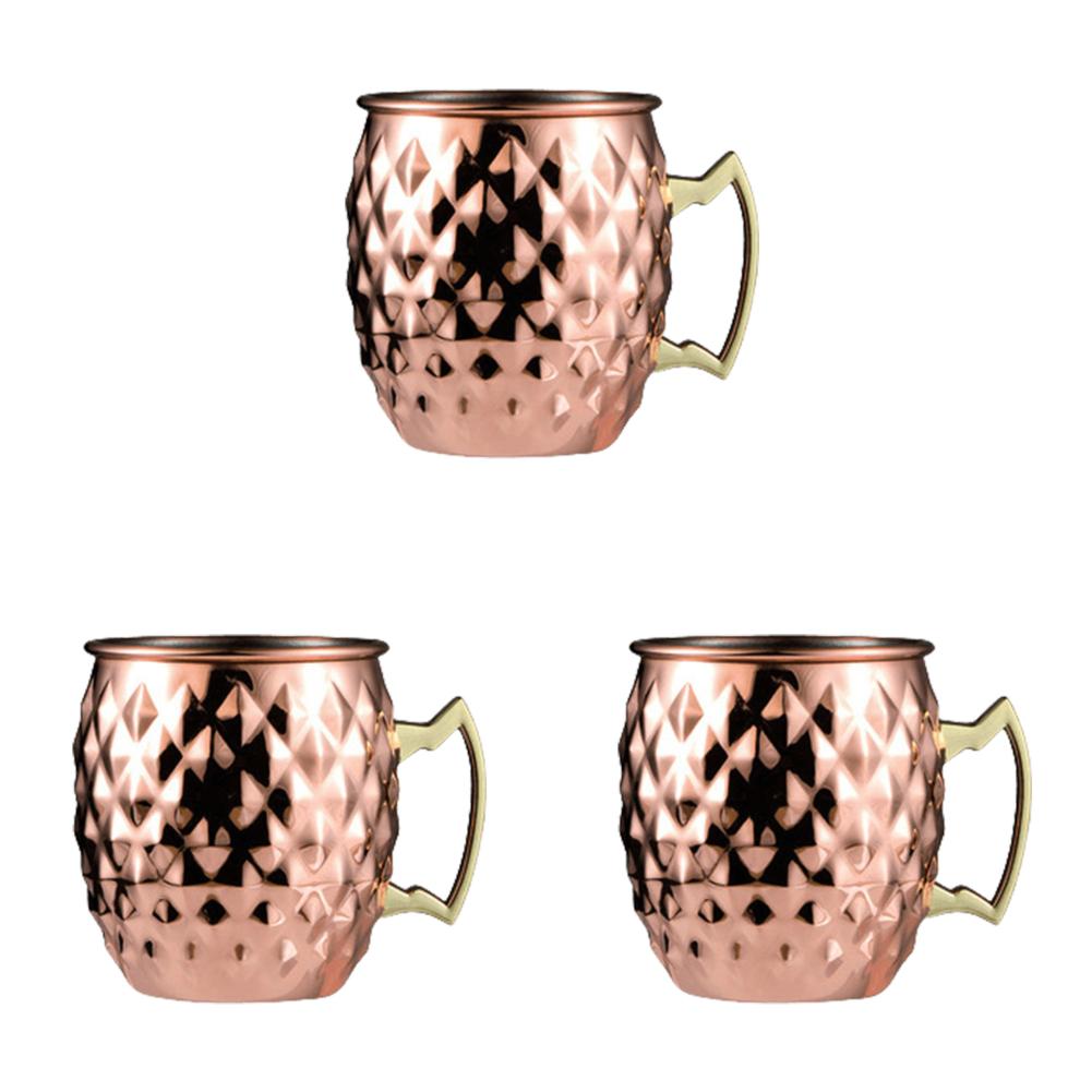 

Moscow Mule Mug Stainless Steel Beer Cup Cocktail Mug Coffee Cup (Copper B)